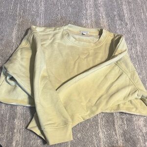 WeWoreWhat Pale Yellow Cropped Sweatshirt